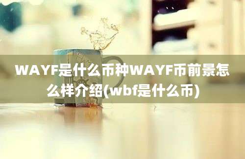 WAYF是什么币种WAYF币前景怎么样介绍(wbf是什么币)