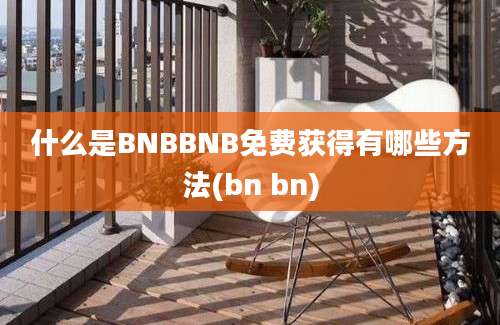 什么是BNBBNB免费获得有哪些方法(bn bn)