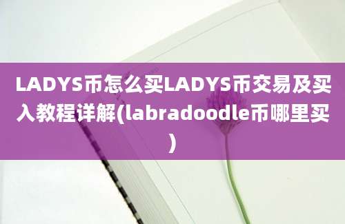 LADYS币怎么买LADYS币交易及买入教程详解(labradoodle币哪里买)