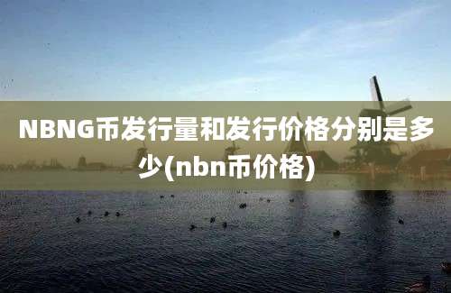 NBNG币发行量和发行价格分别是多少(nbn币价格)