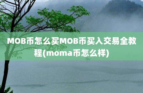 MOB币怎么买MOB币买入交易全教程(moma币怎么样)