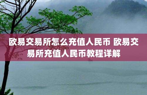 欧易交易所怎么充值人民币 欧易交易所充值人民币教程详解