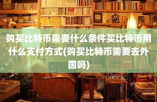 购买比特币需要什么条件买比特币用什么支付方式(购买比特币需要去外国吗)