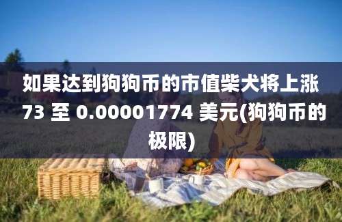 如果达到狗狗币的市值柴犬将上涨 73 至 0.00001774 美元(狗狗币的极限)