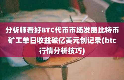 分析师看好BTC代币市场发展比特币矿工单日收益破亿美元创记录(btc行情分析技巧)