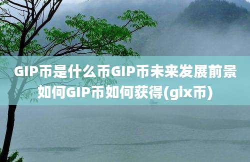 GIP币是什么币GIP币未来发展前景如何GIP币如何获得(gix币)