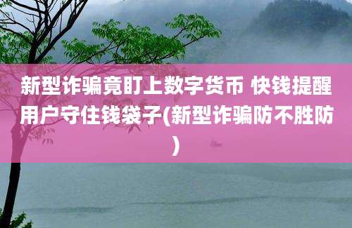 新型诈骗竟盯上数字货币 快钱提醒用户守住钱袋子(新型诈骗防不胜防)