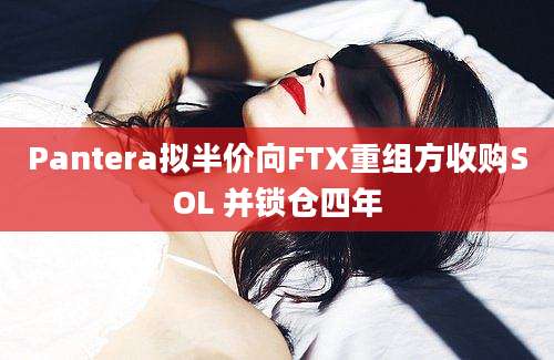 Pantera拟半价向FTX重组方收购SOL 并锁仓四年