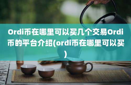 Ordi币在哪里可以买几个交易Ordi币的平台介绍(ordi币在哪里可以买)