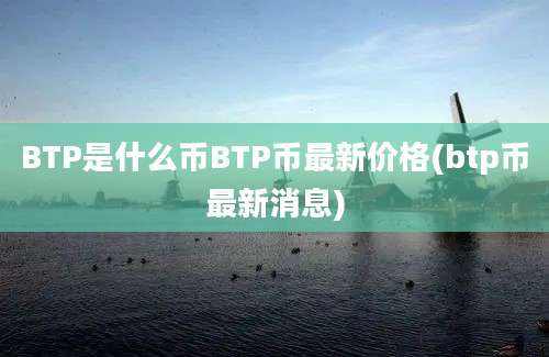 BTP是什么币BTP币最新价格(btp币最新消息)