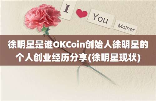 徐明星是谁OKCoin创始人徐明星的个人创业经历分享(徐明星现状)