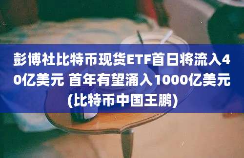 彭博社比特币现货ETF首日将流入40亿美元 首年有望涌入1000亿美元(比特币中国王鹏)