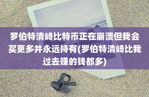 罗伯特清崎比特币正在崩溃但我会买更多并永远持有(罗伯特清崎比我过去赚的钱都多)