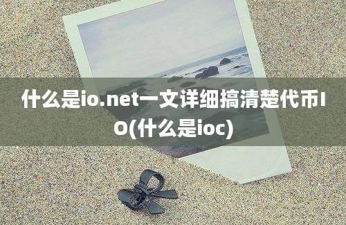 什么是io.net一文详细搞清楚代币IO(什么是ioc)