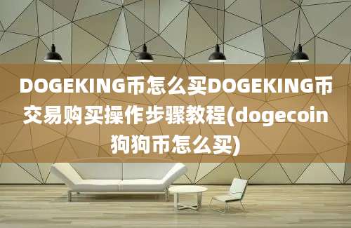 DOGEKING币怎么买DOGEKING币交易购买操作步骤教程(dogecoin狗狗币怎么买)