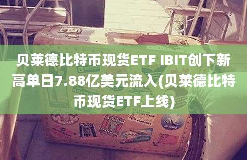 贝莱德比特币现货ETF IBIT创下新高单日7.88亿美元流入(贝莱德比特币现货ETF上线)