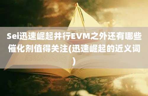 Sei迅速崛起并行EVM之外还有哪些催化剂值得关注(迅速崛起的近义词)