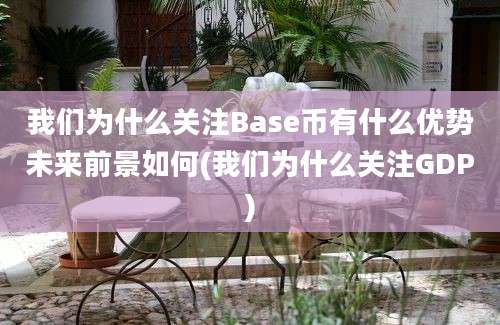 我们为什么关注Base币有什么优势未来前景如何(我们为什么关注GDP)