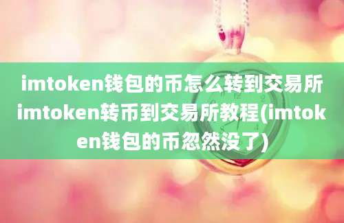 imtoken钱包的币怎么转到交易所imtoken转币到交易所教程(imtoken钱包的币忽然没了)