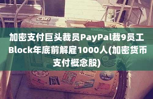 加密支付巨头裁员PayPal裁9员工 Block年底前解雇1000人(加密货币支付概念股)