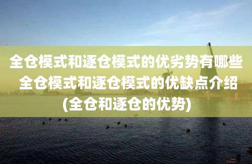 全仓模式和逐仓模式的优劣势有哪些 全仓模式和逐仓模式的优缺点介绍(全仓和逐仓的优势)