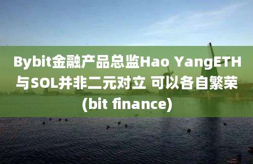 Bybit金融产品总监Hao YangETH与SOL并非二元对立 可以各自繁荣(bit finance)