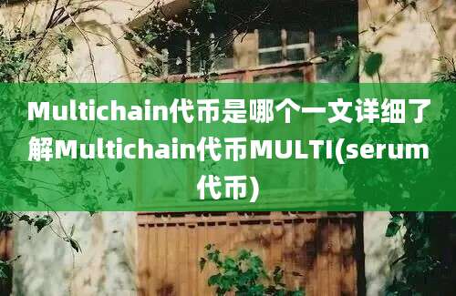 Multichain代币是哪个一文详细了解Multichain代币MULTI(serum代币)