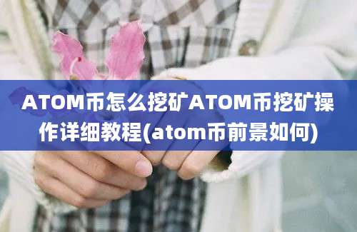 ATOM币怎么挖矿ATOM币挖矿操作详细教程(atom币前景如何)