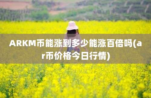 ARKM币能涨到多少能涨百倍吗(ar币价格今日行情)