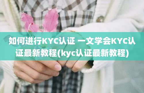 如何进行KYC认证 一文学会KYC认证最新教程(kyc认证最新教程)