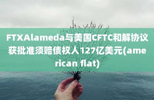 FTXAlameda与美国CFTC和解协议获批准须赔债权人127亿美元(american flat)