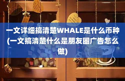 一文详细搞清楚WHALE是什么币种(一文搞清楚什么是朋友圈广告怎么做)