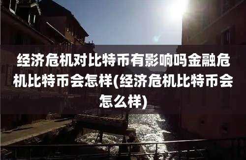 经济危机对比特币有影响吗金融危机比特币会怎样(经济危机比特币会怎么样)