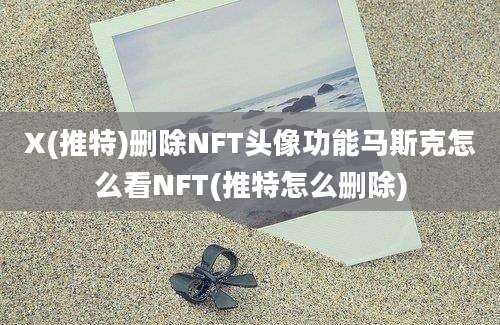 X(推特)删除NFT头像功能马斯克怎么看NFT(推特怎么删除)