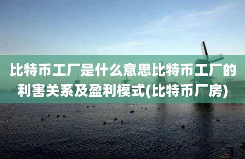 比特币工厂是什么意思比特币工厂的利害关系及盈利模式(比特币厂房)