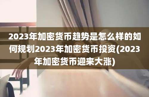 2023年加密货币趋势是怎么样的如何规划2023年加密货币投资(2023年加密货币迎来大涨)