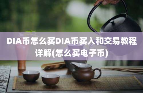 DIA币怎么买DIA币买入和交易教程详解(怎么买电子币)