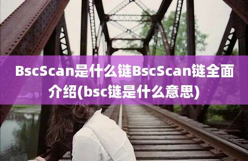 BscScan是什么链BscScan链全面介绍(bsc链是什么意思)