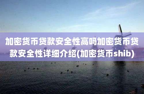 加密货币贷款安全性高吗加密货币贷款安全性详细介绍(加密货币shib)