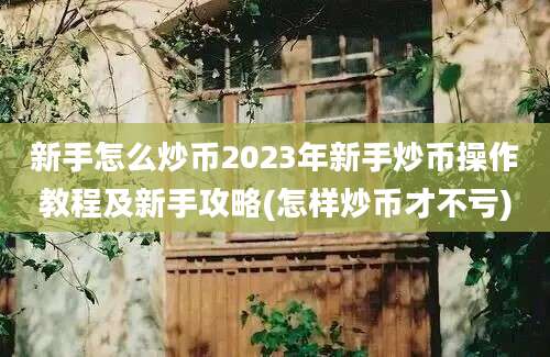 新手怎么炒币2023年新手炒币操作教程及新手攻略(怎样炒币才不亏)