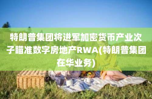 特朗普集团将进军加密货币产业次子瞄准数字房地产RWA(特朗普集团在华业务)