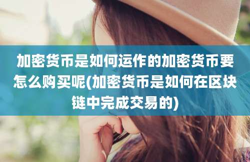 加密货币是如何运作的加密货币要怎么购买呢(加密货币是如何在区块链中完成交易的)