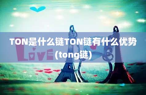 TON是什么链TON链有什么优势(tong链)