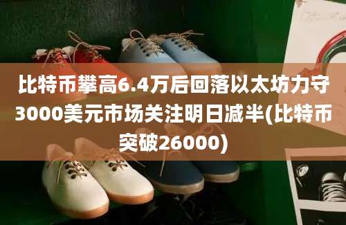 比特币攀高6.4万后回落以太坊力守3000美元市场关注明日减半(比特币突破26000)