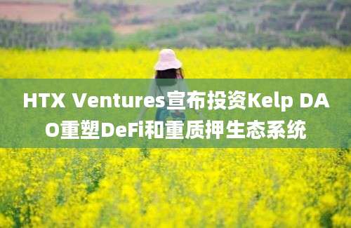 HTX Ventures宣布投资Kelp DAO重塑DeFi和重质押生态系统