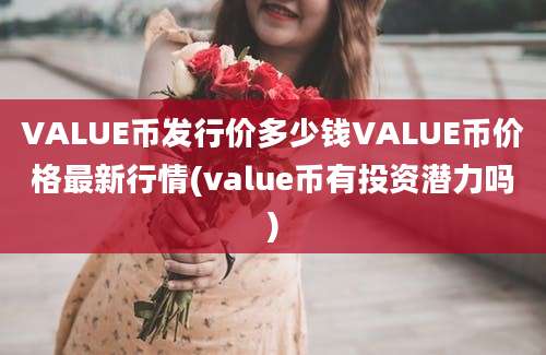 VALUE币发行价多少钱VALUE币价格最新行情(value币有投资潜力吗)