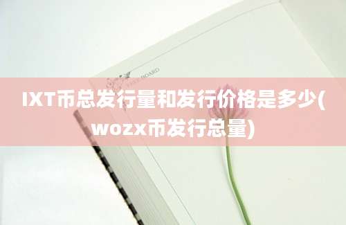 IXT币总发行量和发行价格是多少(wozx币发行总量)