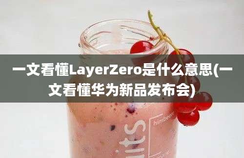 一文看懂LayerZero是什么意思(一文看懂华为新品发布会)