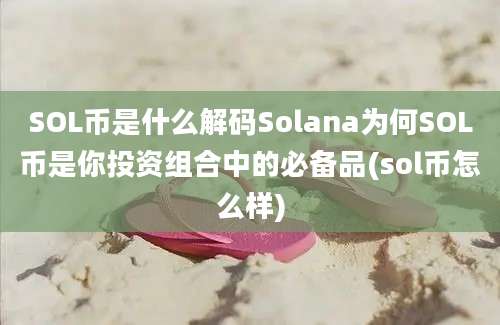 SOL币是什么解码Solana为何SOL币是你投资组合中的必备品(sol币怎么样)