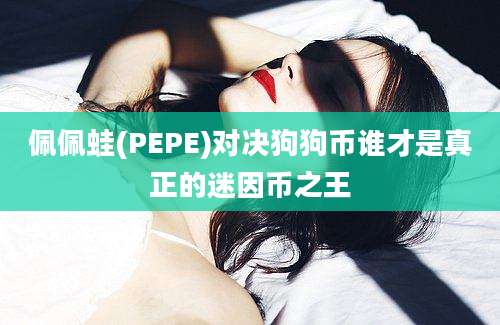 佩佩蛙(PEPE)对决狗狗币谁才是真正的迷因币之王